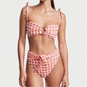 NWT Montce Shrimp Gingham bikini BOTTOM only